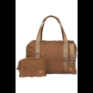 IHKWIP The Packable Duffel Bag and Cosmetic Case Set Mocha